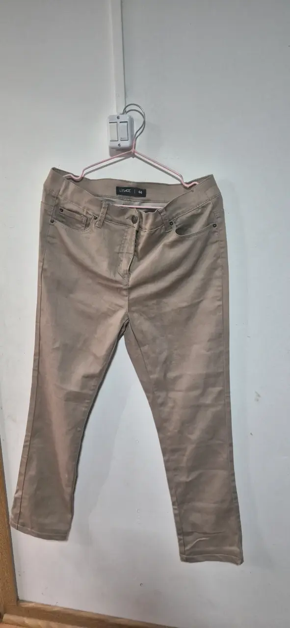 Pantalones beige para mujer talla 44 - 1
