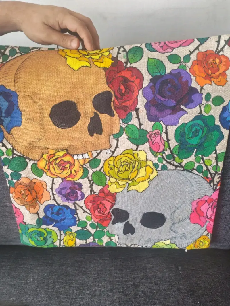 Funda de cojín con diseño de elefante colorido - 4