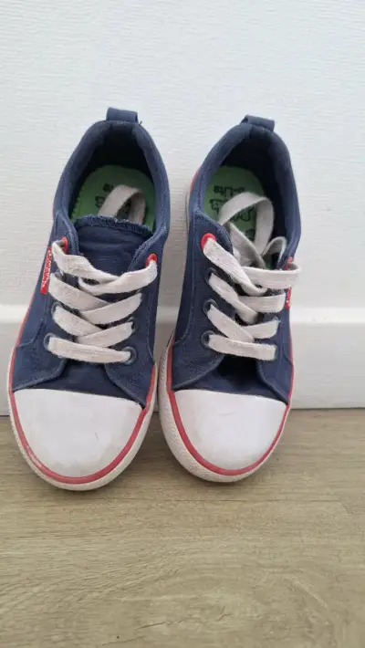 Zapatillas de lona azul para niños - miniatura 2