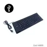 Teclado flexible USB negro portátil - 2