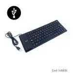 Teclado flexible USB negro portátil - miniatura 2