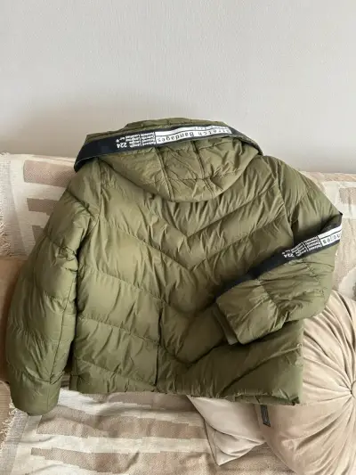 Chaqueta acolchada verde con capucha Freedom - miniatura 2