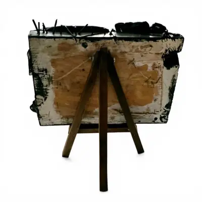 Cuadro Obra Mixta Ensamblaje Contemporáneo Madera - miniatura 2