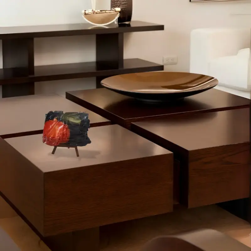 Cuadro Obra Mixta Ensamblaje Contemporáneo Madera - 4
