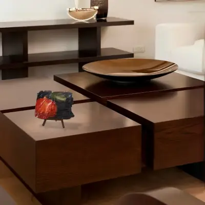 Cuadro Obra Mixta Ensamblaje Contemporáneo Madera - miniatura 4