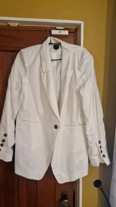 Blazer blanco de lino para mujer Liola - miniatura 1