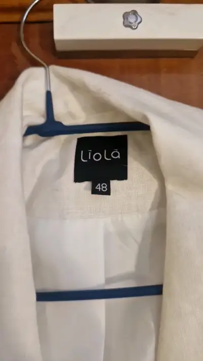 Blazer blanco de lino para mujer Liola - miniatura 3