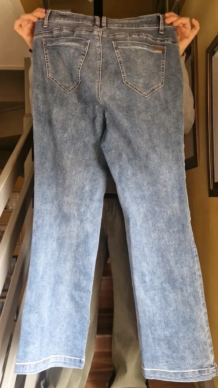Jeans azules de mezclilla para mujer - 3
