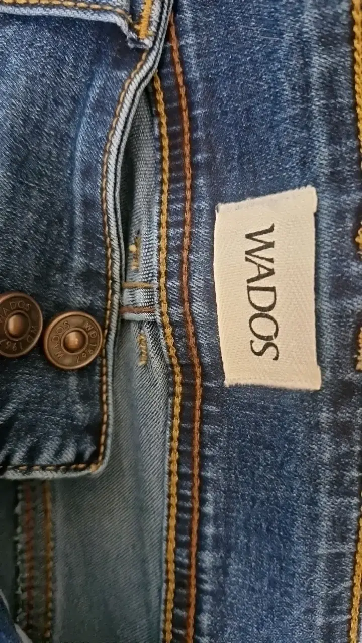 Jeans rectos de mezclilla azul Wados para mujer - 2