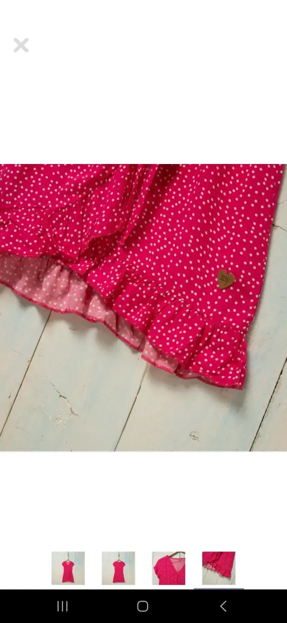 Vestido corto rosa con lunares talla 10 nuevo - 3