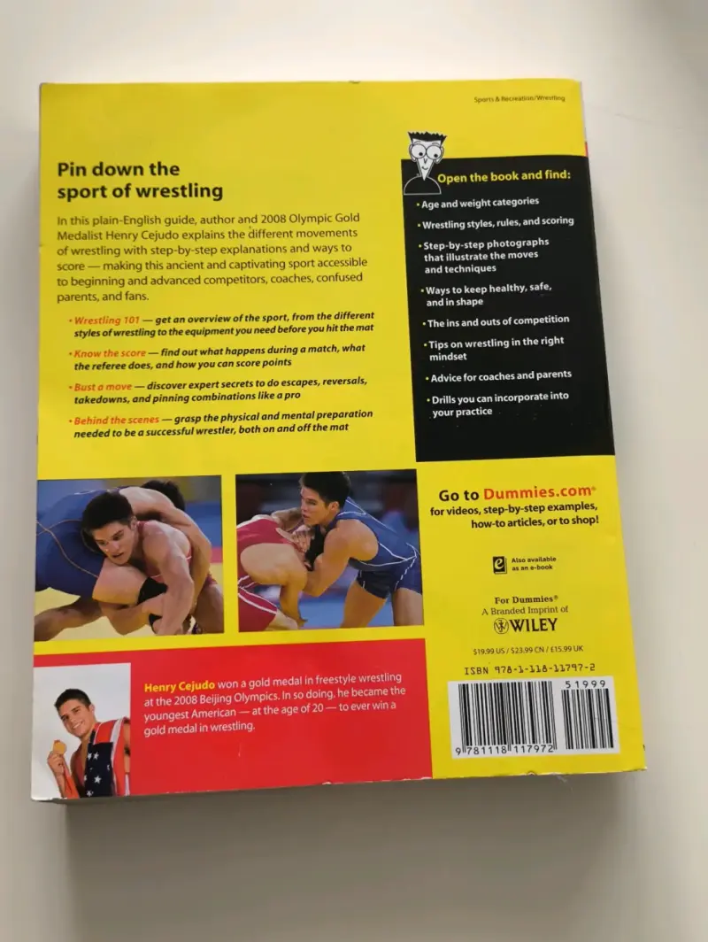 Libro Wrestling For Dummies de Henry Cejudo - 2