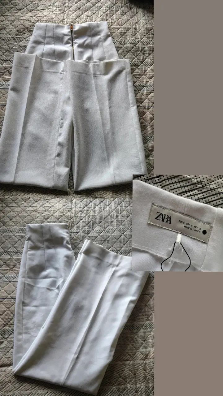 Pantalones blancos de vestir Zara talla S
