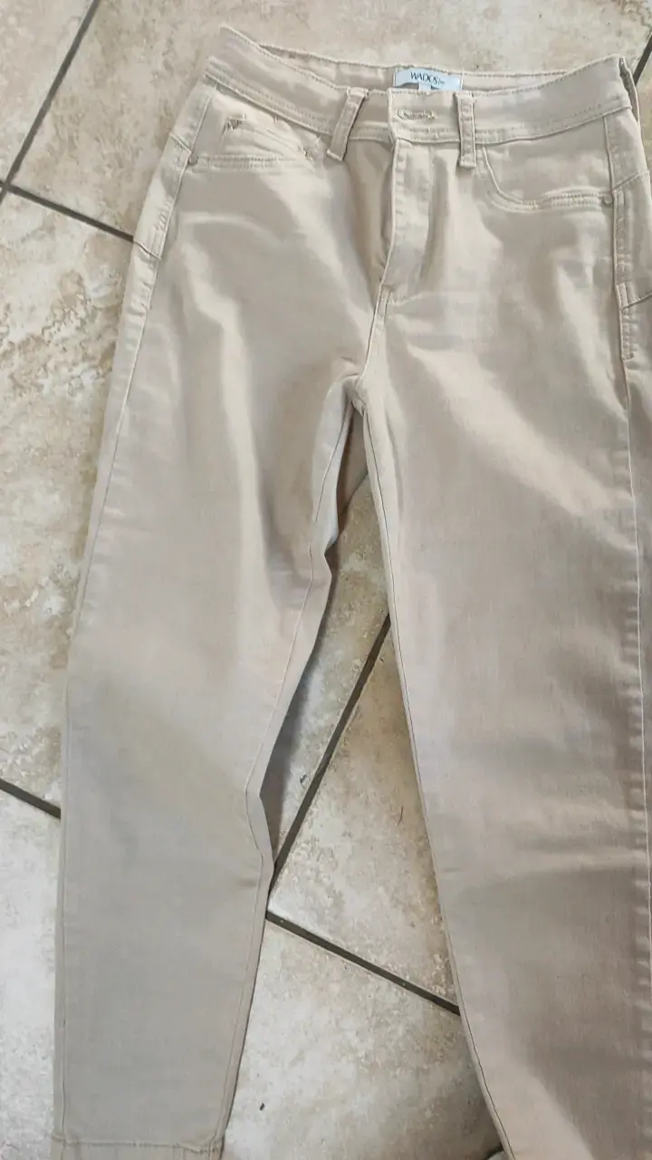 Pantalones beige de mezclilla Waldos - 2