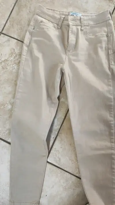 Pantalones beige de mezclilla Waldos - miniatura 2