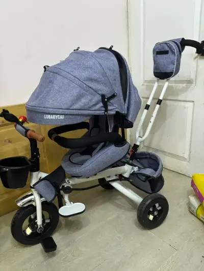 Triciclo para niños con toldo Lubabycaj - miniatura 1