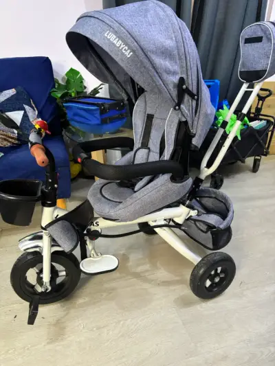 Triciclo para niños con toldo Lubabycaj - miniatura 4