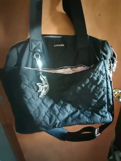 Bolso negro Amphora con diseño acolchado - miniatura 1