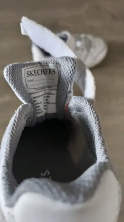 Zapatillas blancas para niños Skechers con velcro - miniatura 4