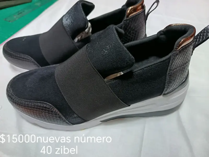 Zapatillas negras casuales Zibel talla 40 - 3