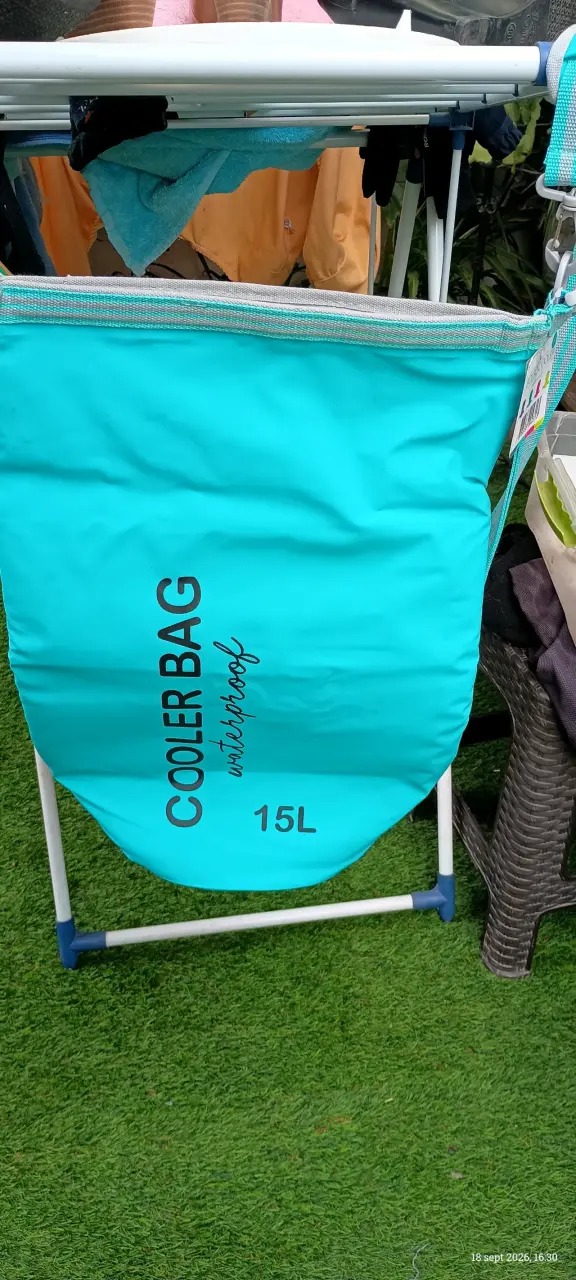 Bolso cooler impermeable 15L azul - 2