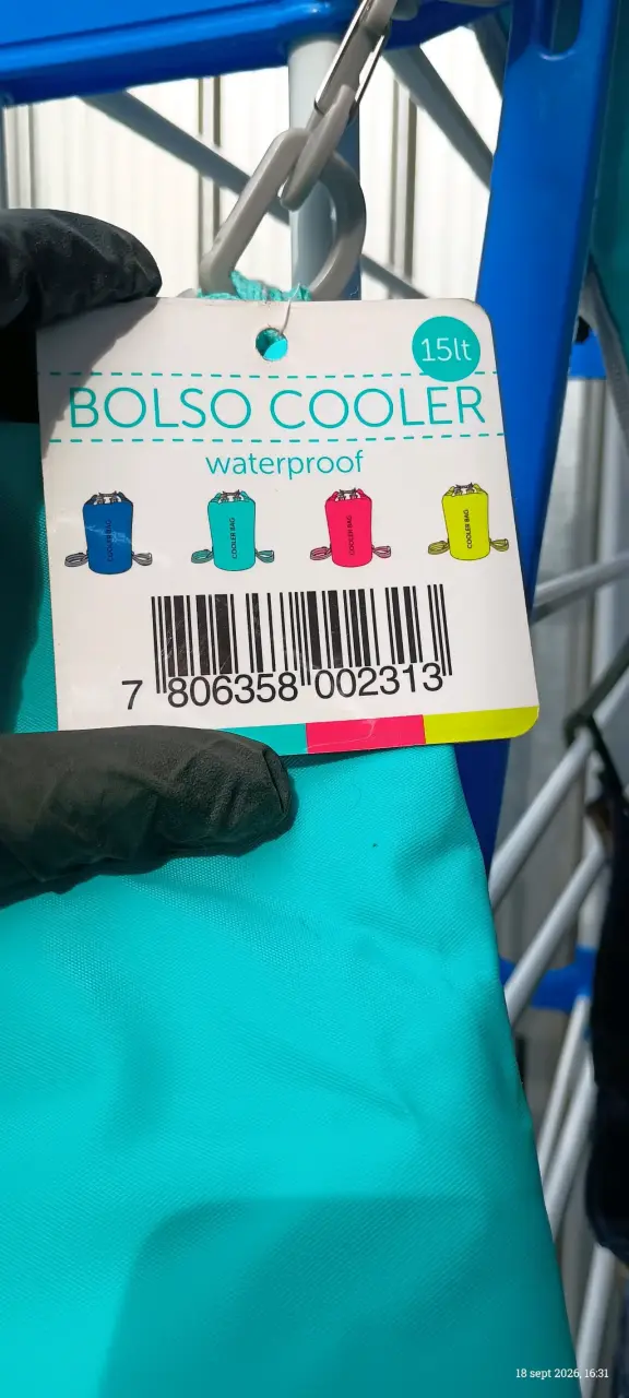 Bolso cooler impermeable 15L azul - 3