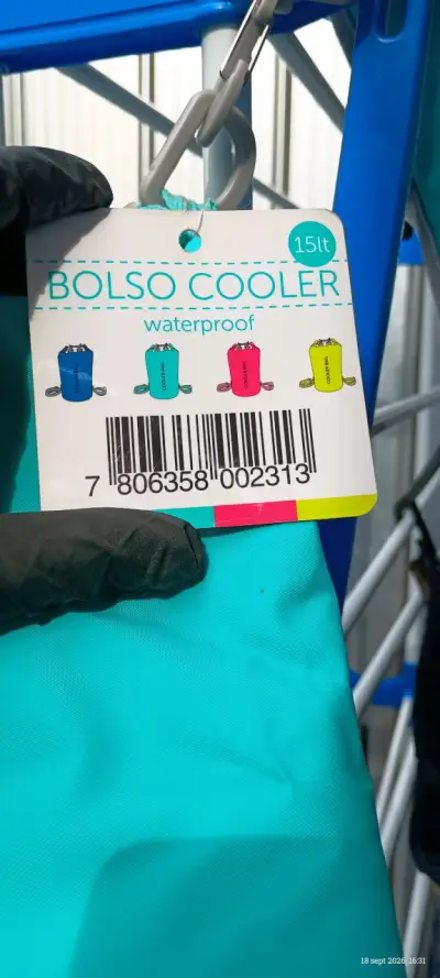 Bolso cooler impermeable 15L azul - miniatura 3