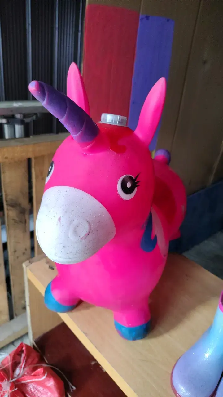 Juguete inflable unicornio rosa para niños - 1