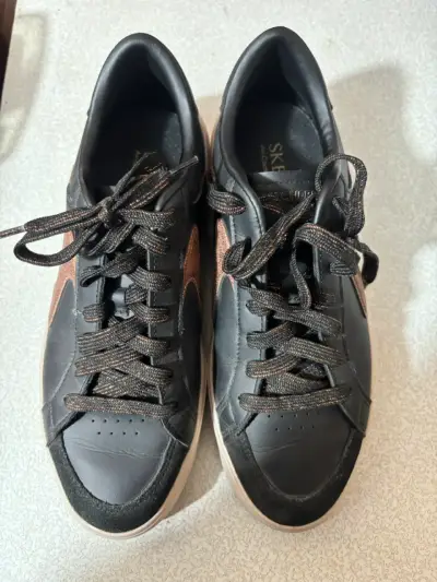 Zapatillas negras Skechers para mujer - miniatura 4