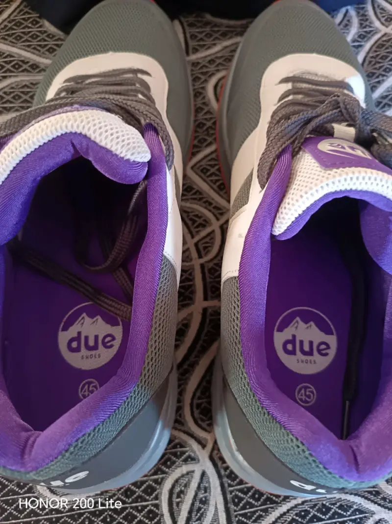 Zapatillas deportivas Due Shoes gris y morado - 3