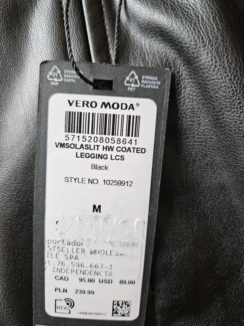 Pantalones de cuero sintético negros para mujer - 5