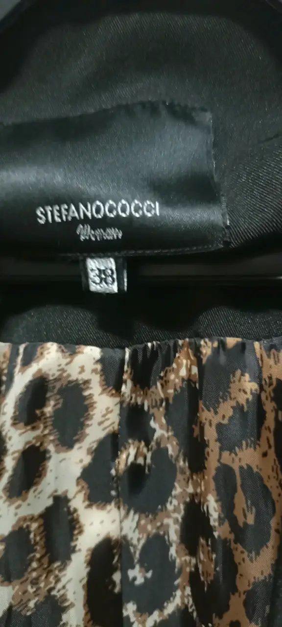 Blazer negro con forro animal print Stefano Cocci - 3