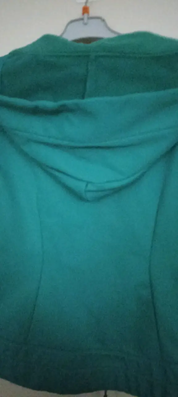 Chaqueta verde con capucha para mujer talla M - 2