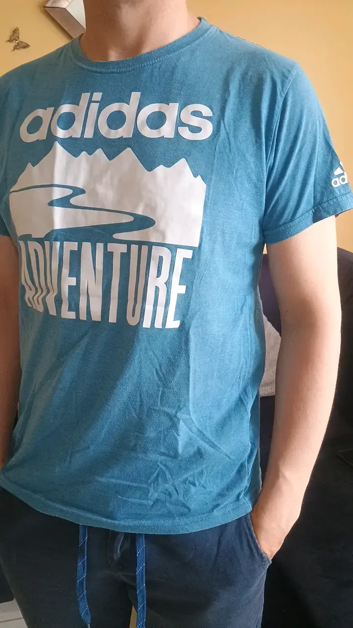 Polera Adidas Adventure azul para hombre - 1