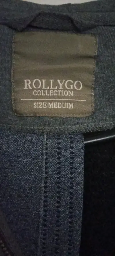 Chaqueta de felpa gris con capucha Rollygo - miniatura 3