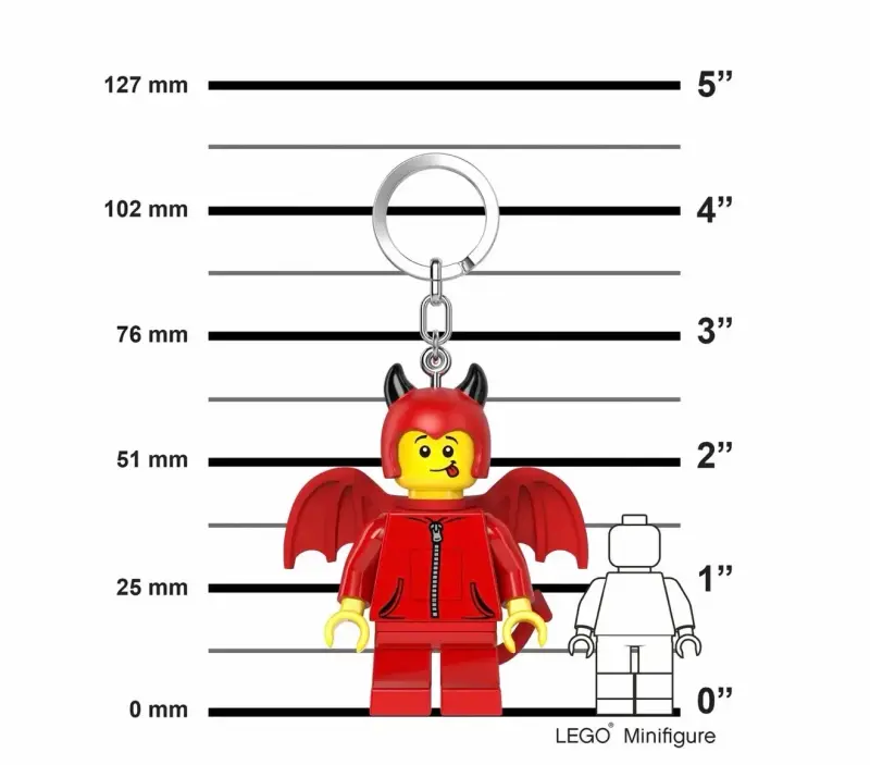 Llavero LED figura diablo LEGO con alas - 2