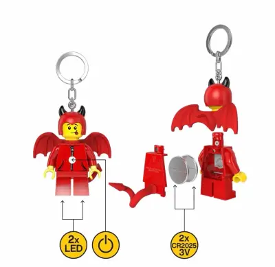 Llavero LED figura diablo LEGO con alas - miniatura 3