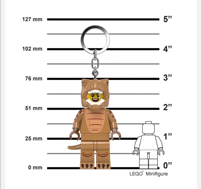 Llavero LEGO tiranosaurio con luz LED - 3