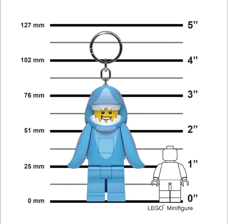Llavero led LEGO Minifigura Tiburón Azul - 2