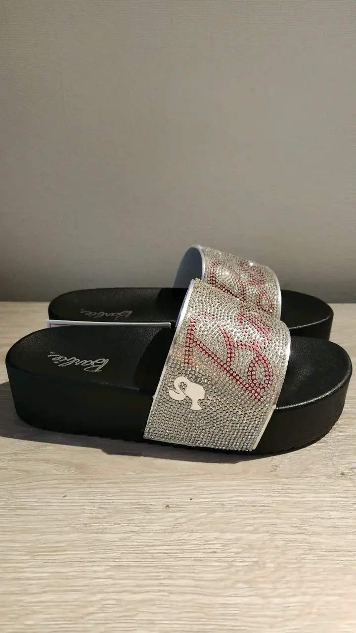 Sandalias Barbie Negras con Pedrería Talla 36 Nuev - 2
