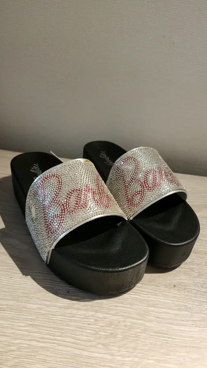 Sandalias Barbie Negras con Pedrería Talla 36 Nuev - 3