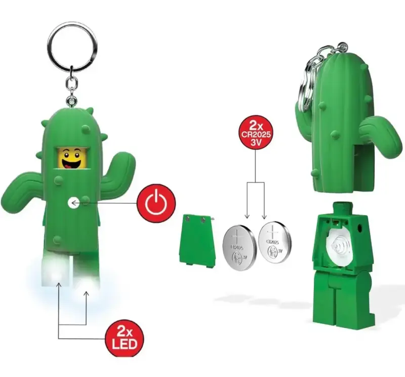 Llavero LED LEGO Cactus Verde - 2