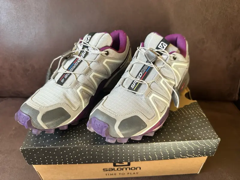 Zapatillas de trail running Salomon Speedcross 4 gris y morado - 1
