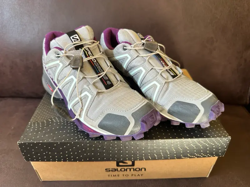 Zapatillas de trail running Salomon Speedcross 4 gris y morado - 2