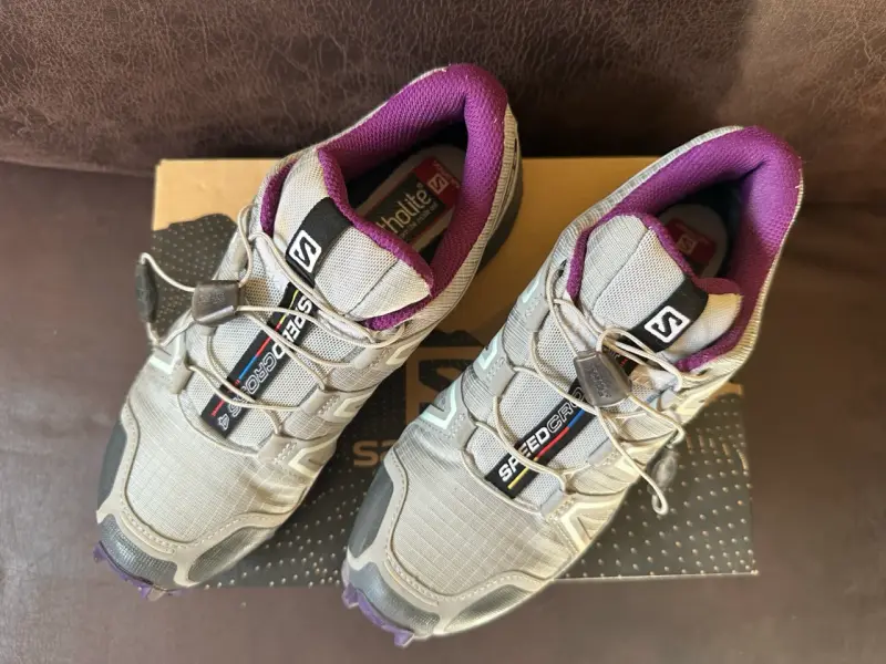 Zapatillas de trail running Salomon Speedcross 4 gris y morado - 3