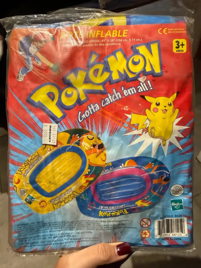 Bote inflable infantil Pokémon vintage original - 1