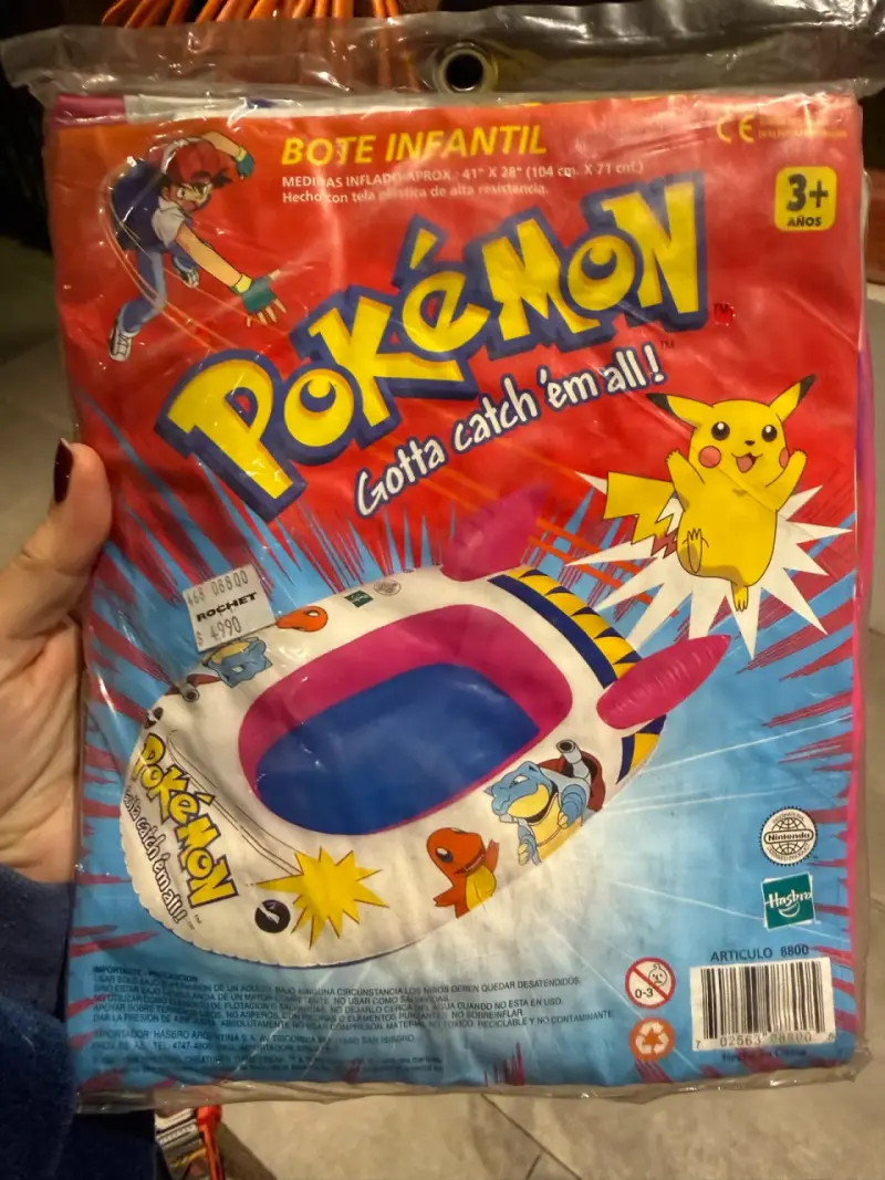 Bote inflable infantil Pokémon vintage original - 2