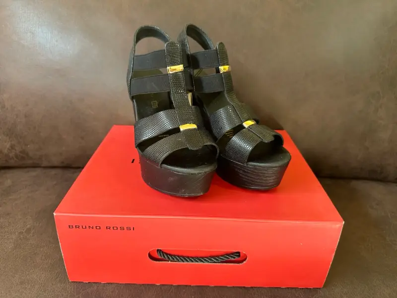 Sandalias de plataforma negras Bruno Rossi - 2