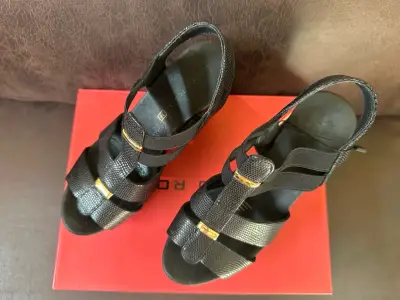 Sandalias de plataforma negras Bruno Rossi - miniatura 5