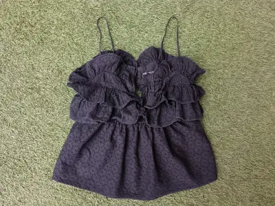 Conjunto de blusas ZARA negras con volantes - miniatura 2