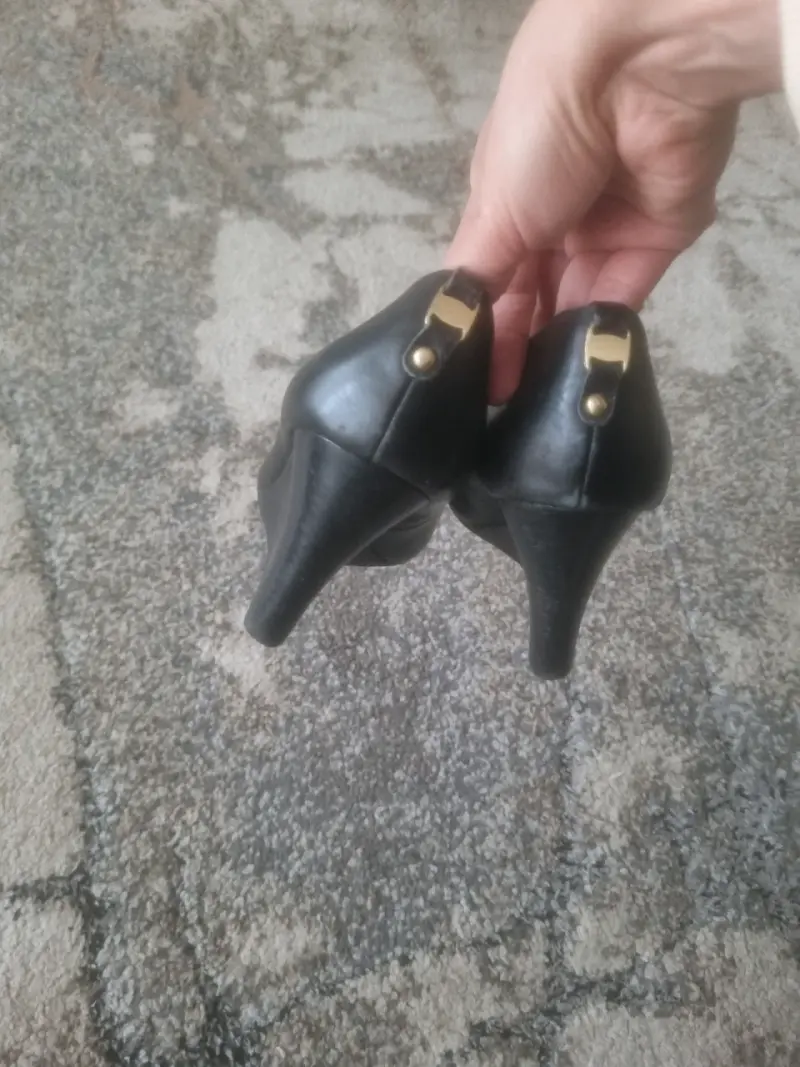 Zapatos de tacón cuña negros elegantes - 2